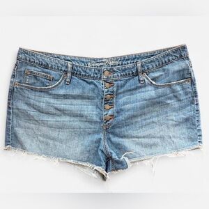 Universal Thread High Rise Shortie Denim Shorts - Button Fly - Size 18/34R